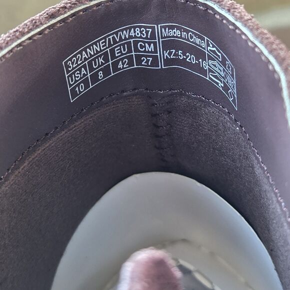 Vionic Suede Ankle Booties 322 Anne Java  Brown 10 NEW Snake Zip - Picture 14 of 16